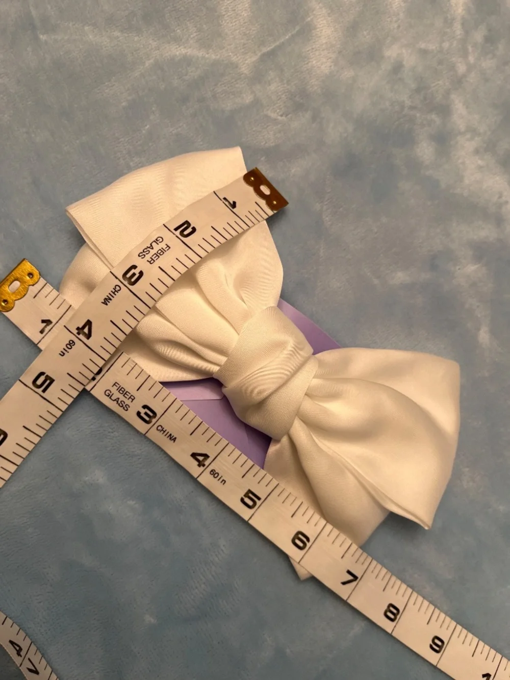 NEW Claire's WHITE Satin Over-sized Bow Barette Clip